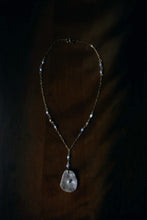 Load image into Gallery viewer, aquamarine chain and pearl necklace
