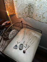 Load image into Gallery viewer, aquamarine chain and pearl necklace

