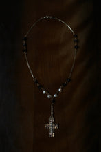 Load image into Gallery viewer, #1 vintage cross &amp; pearl necklace
